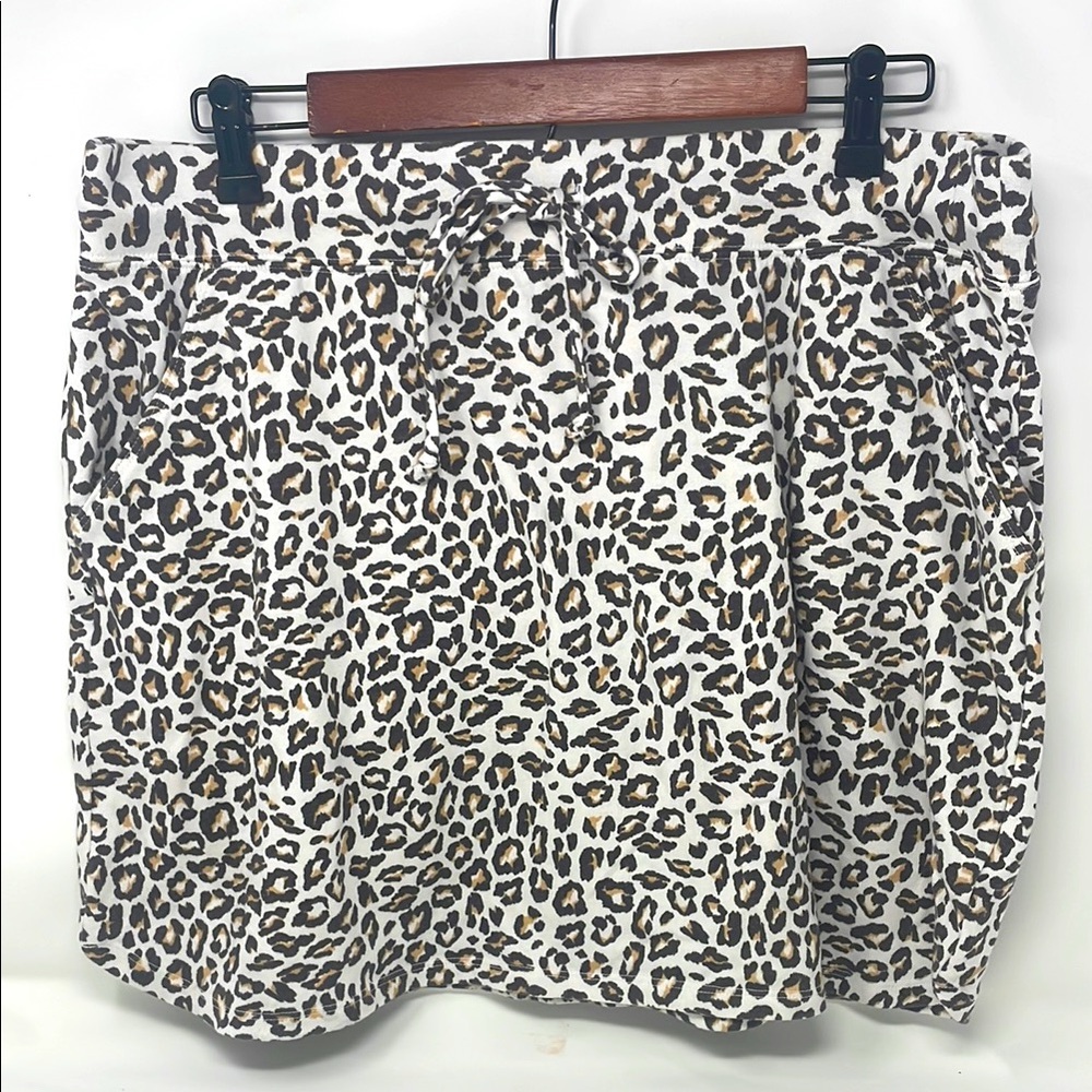 Nine West Leopard Print Skirt Size X-Large Excellent Condition